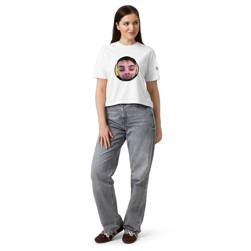 T-shirt pesante boxy da donna